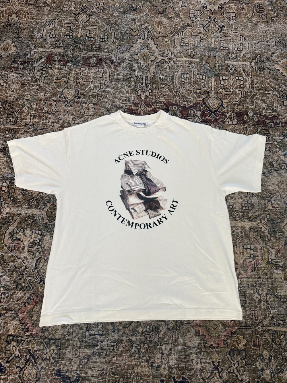 Acne Studios White Contemporary Art Graphic Tee